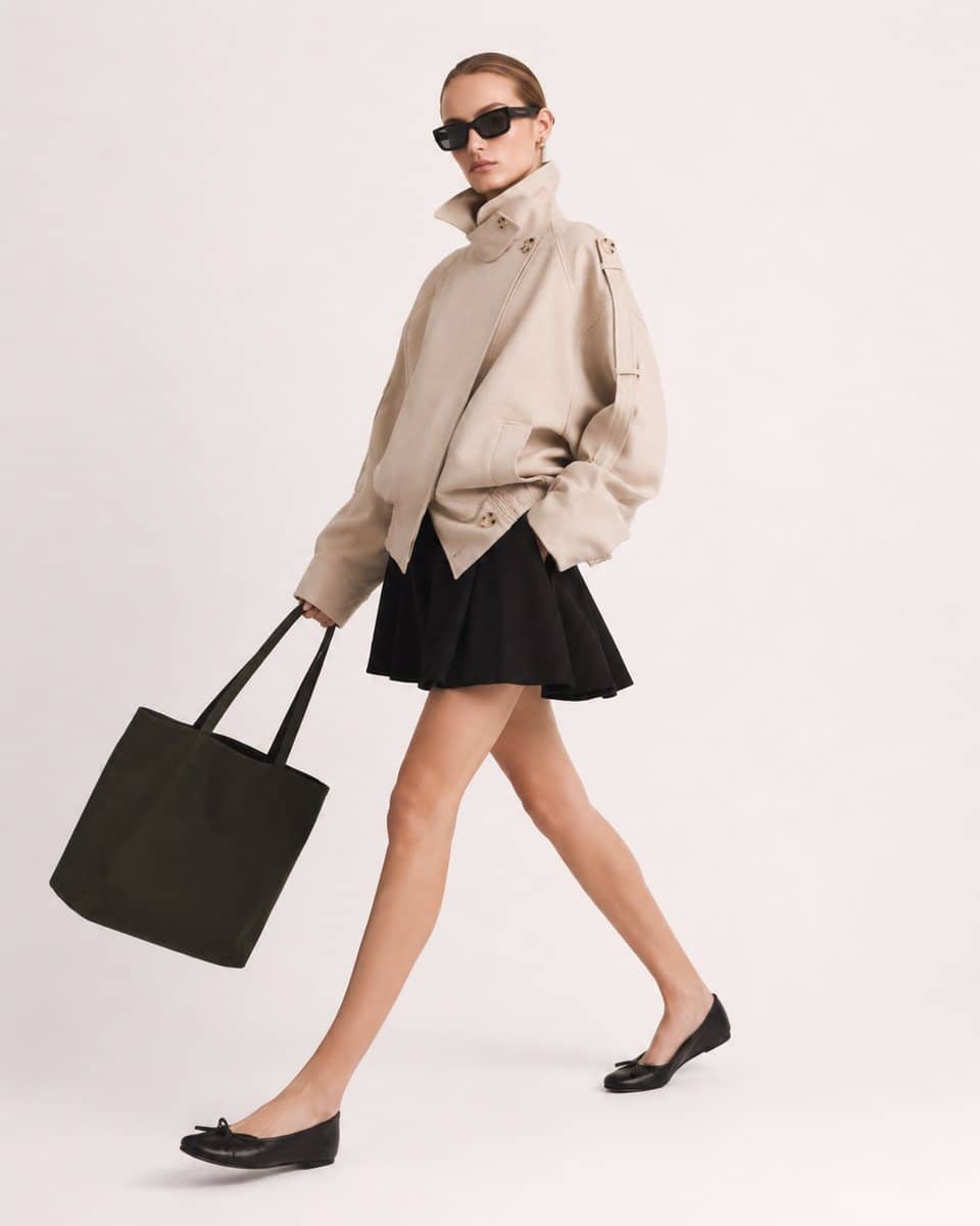 Oversized Wool Bomber — On the move
