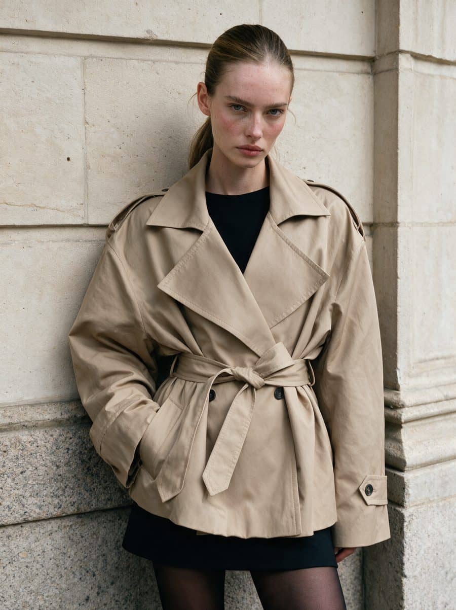 Belted Cropped Trench — Cover