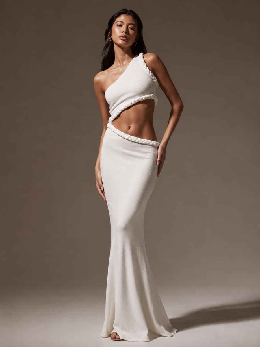 AI model photo — One-Shoulder Gown